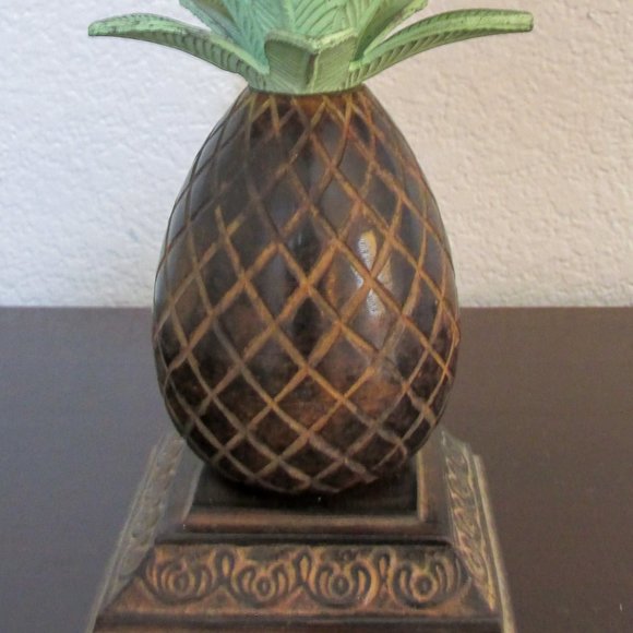 Vintage Polynesian Pineapple Candle Holder - Picture 3 of 5